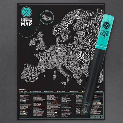Carte d'Europe à gratter pour les gourmets - Gadget - Achat & prix