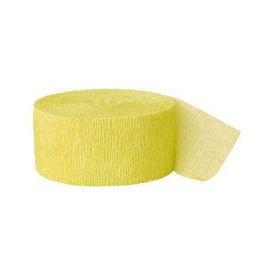 Guirlande papier crepon jaune clair (24 m)