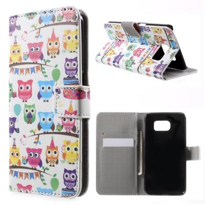 Etui en PU pour Samsung Galaxy S6 G920 - Multiple Hiboux