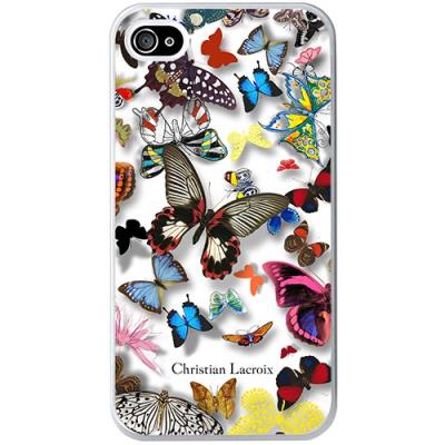 Christian lacroix cl276982 coque pour iphone 4 4s motif butterfly blanc