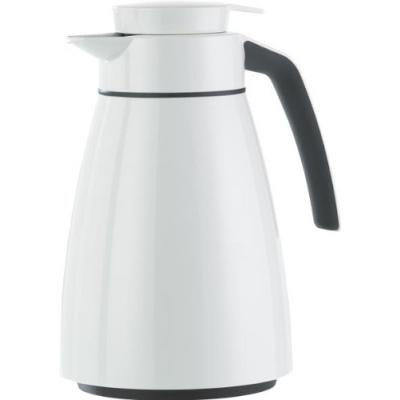 emsa 513808 bell pichet isotherme poignée soft touch + couvercle + bec verseur abs chroméinox blanc 1 l