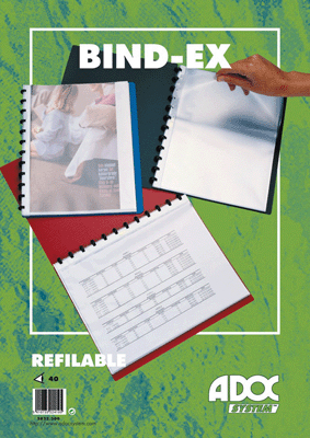 Adoc System - Protege Document Adoc 60 Vues A4 Couverture Rigide Bordeaux
