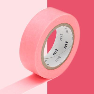 Masking Tape MT - 15 mm - Uni rouge fluo - Masking Tape (MT)