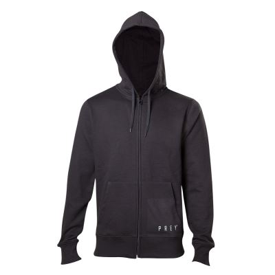 Prey Blue Neon Game Logo Sweat à capuche zippé noir L