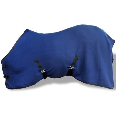 Fleecedeken met kruissingels 115 cm blauw