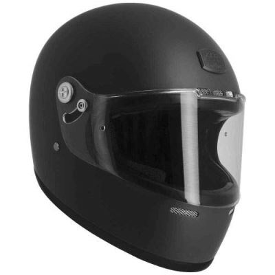 Astone Helmets - Casque intégral Vintage GT Rétro - Casque ultra-léger au look rétro - Casque vintage homologué en fibre de verre et alcantara - matt black