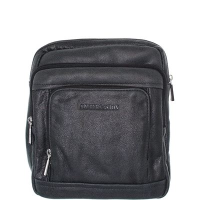 ARTHUR&ASTON Sacoche bandouli&egrave;re - ARTHUR & ASTON - ast40708-d - Cuir - Noir - Mixte 