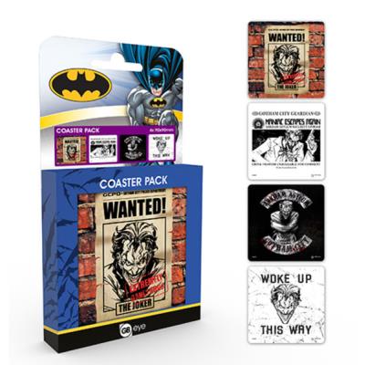 Lot de 4 dessous de verre DC Comics Joker