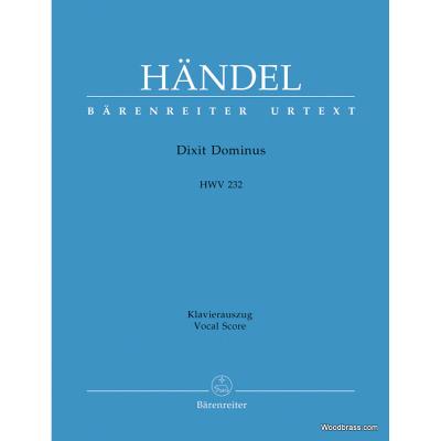 Partitions classique BARENREITER HANDEL G.F. - DIXIT DOMINUS HWV 232 - VOCAL SCORE Grand format