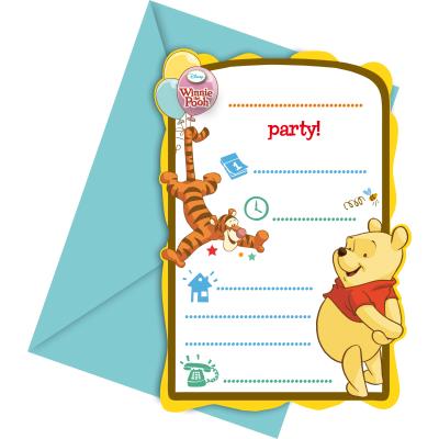 Carton d'invitation Winnie L'Ourson™ - Disney™