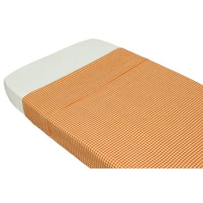 taftan - drap de lit vichy orange (100 x 80 cm) - orange