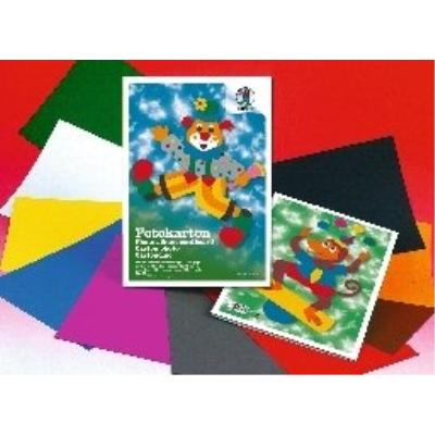 Ursus fotokarton-bastelmappe, 230 x 330 mm, 10 blatt 300 g qm, durchgefrbt, hohe farbbrillanz, lichtbestndig, farbig sortiert