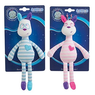 Jemini - 040655 - peluche - luminou - zèbre et girafe - 28 cm - modèle aléatoire
