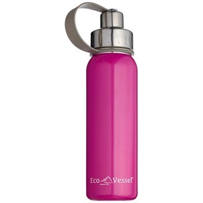 Eco vessel gourde en acier inoxydable avec bouchon de sport à vis rose rose (lily) 750 ml