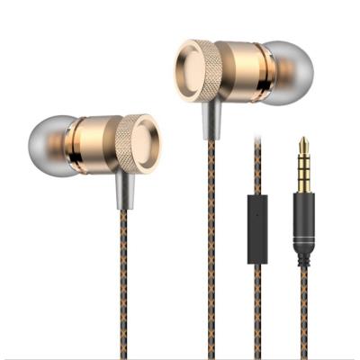 Ecouteurs Métal pour BLACKBERRY Priv avec Micro Kit Main Libre INTRA-AURICULAIRE Casque Universel Jack (OR)