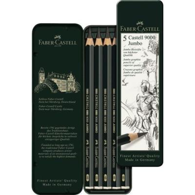 Faber-Castell 5 Crayons Castell 9000 Jumbo