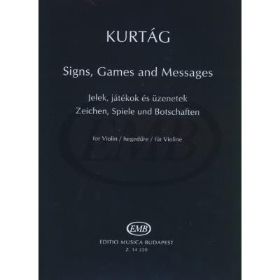 Partitions classique EMB (Editio Musica Budapest) KURTAG GYORGY - SIGNS GAMES AND MESSAGES - VIOLON Violon