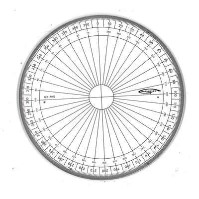 Rapporteur cercle entier grades Ø 10 cm - graphoplex