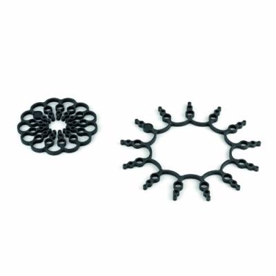 kuhn rikon of switzerland lot de 2 dessous de plat en silicone noir