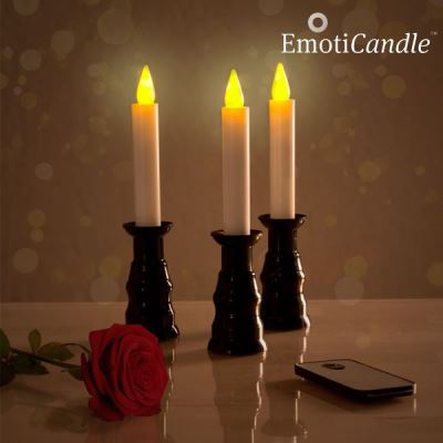 Bougies à lumière LED à effet romantique (pack de 3) - sans flamme décoration pour la maison