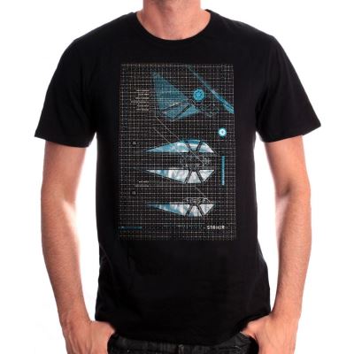 Tshirt Star Wars - Rogue one Tie plan - Noir - XXL