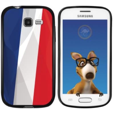 Coque Souple en gel noir pour Galaxy Trend Lite avec impression Motifs drapeau de la France