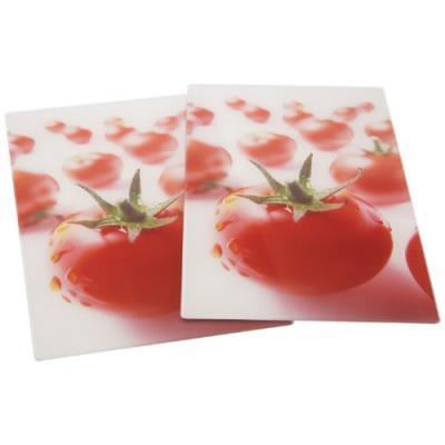 Zeller 26270 planches à découper en verre tomate pour plaque vitrocéramique 52 x 30 cm 2 pièces
