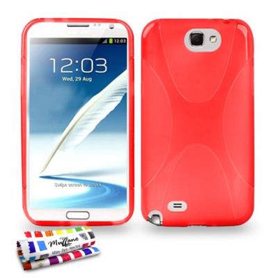 Coque Souple ORIGINALE Ultra Fine Rouge , Le X,  Premium de MUZZANO pour SAMSUNG GALAXY NOTE 2   N7100