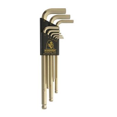 Bondhus 38099 Jeu De 9 Clés Coudées À Têtes Sphériques Avec Surface Goldguard (Import Allemagne)