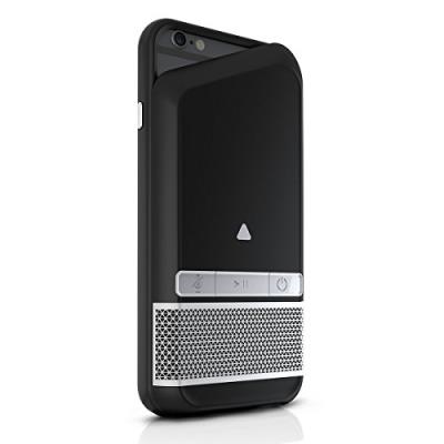 Zagg speaker case avec int. haut-parleur pour iphone 6, noir - sadapte iphone 6 ip6zsc-bk0