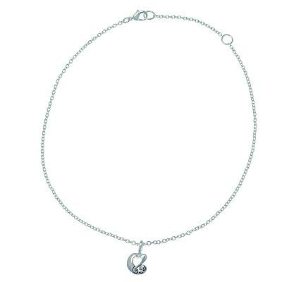 Collier argenté - Barbapapa : Coeur entrelacé
