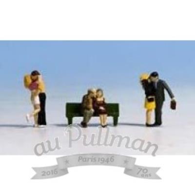 Amoureux avec bancs