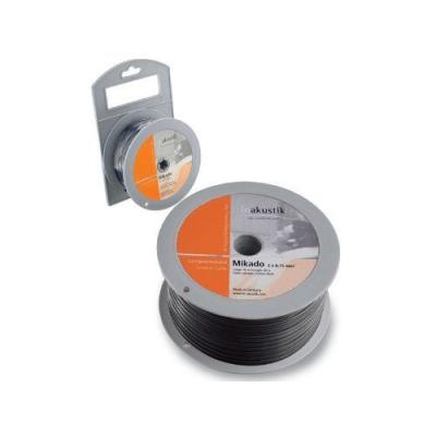 In-akustik-Star Mikado câble haut-parleur Euro bobine 2x 0,75 mm noir 40 m Import Allemagne