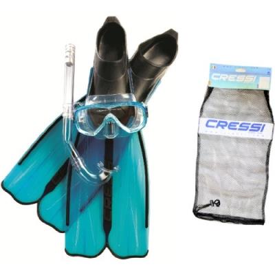 Cressi rondinella bag set de plongée avec sac aquamarine taille 45 46