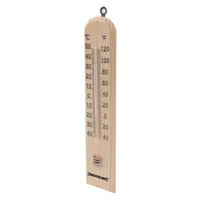 Thermomètre en bois Silverline