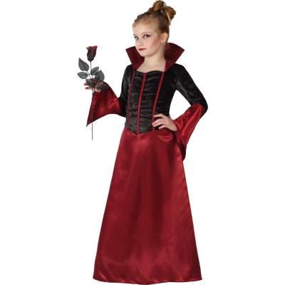 Déguisement vampire rouge et noir fille Halloween 5 à 6 ans