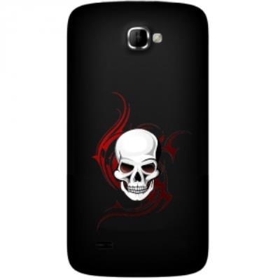 Coque rigide pour Logicom E350 avec impression Motifs tête de mort sur fond tribal
