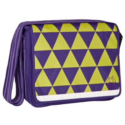 Sac à langer casual messenger triangle prune