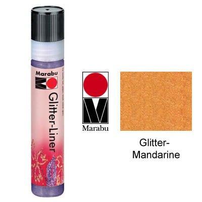 Marabu peinture glitter-liner, mandarine scintillant, 25 ml 1803 09 525