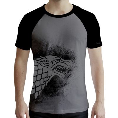 ABYstyle - GAME OF THRONES - Tshirt - Stark - homme - gris & noir (L)