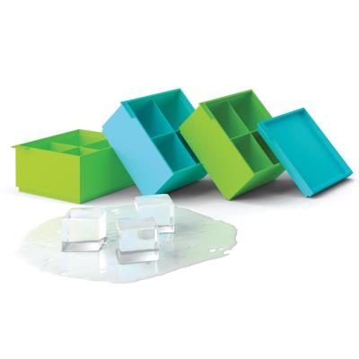 Bac à glaçons Ice Cube combo Silicone Zone - Bleu & vert