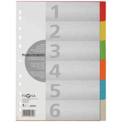 Pagna intercalaires en carton, a4, 6 pièces, 6 couleurs 32002-20