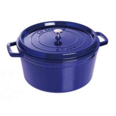 Cocotte en fonte &eacute;maill&eacute;e ronde Staub bleu intense - 1102891 - Fonte - Ronde - 28 cm - Bleu intense