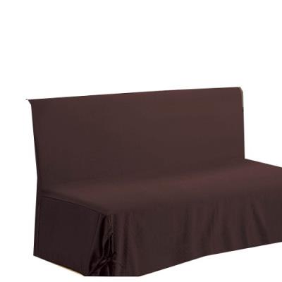 Homemaison.com hm69451663 housse de clic-clac à nouettes coton/polyester chocolat 200 x 140 cm