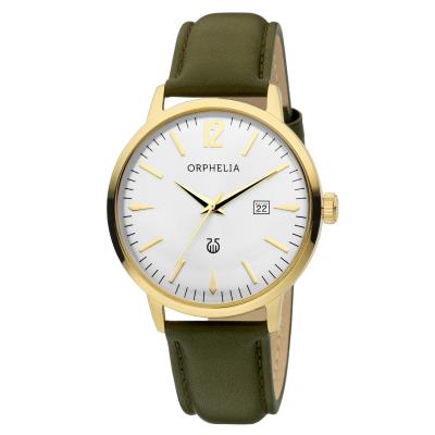 Montre Orphelia Zoom-61603 en Cuir Vert