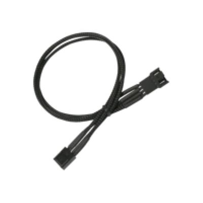 Nanoxia - Rallonge De Câble D'Alimentation De Ventilateur - Mli À 4 Broches (M) - Mli À 4 Broches (F) - 30 Cm - Noir