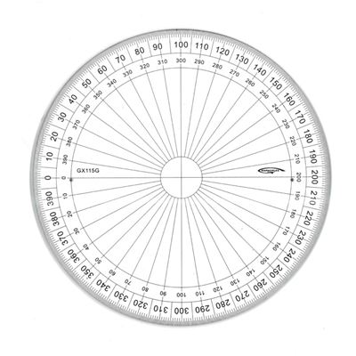 Rapporteur cercle entier grades Ø 15 cm - graphoplex