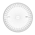 Rapporteur cercle entier - degrés Ø 25 cm - Rapporteurs Graphoplex