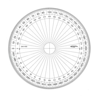 Rapporteur circulaire 360° Diamètre 12 cm Maped Geometric - Règles équerre  et rapporteurs - Achat & prix