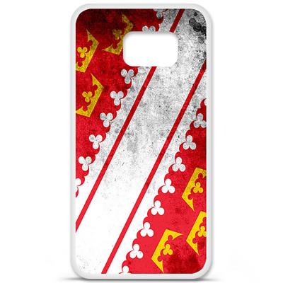 Coque en silicone imprimée compatible Samsung Galaxy S6 Drapeau Alsace